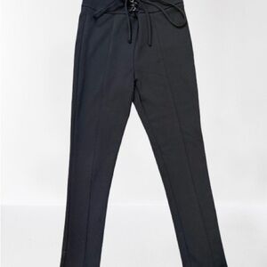 Papaya Black Lace-Up Leggings